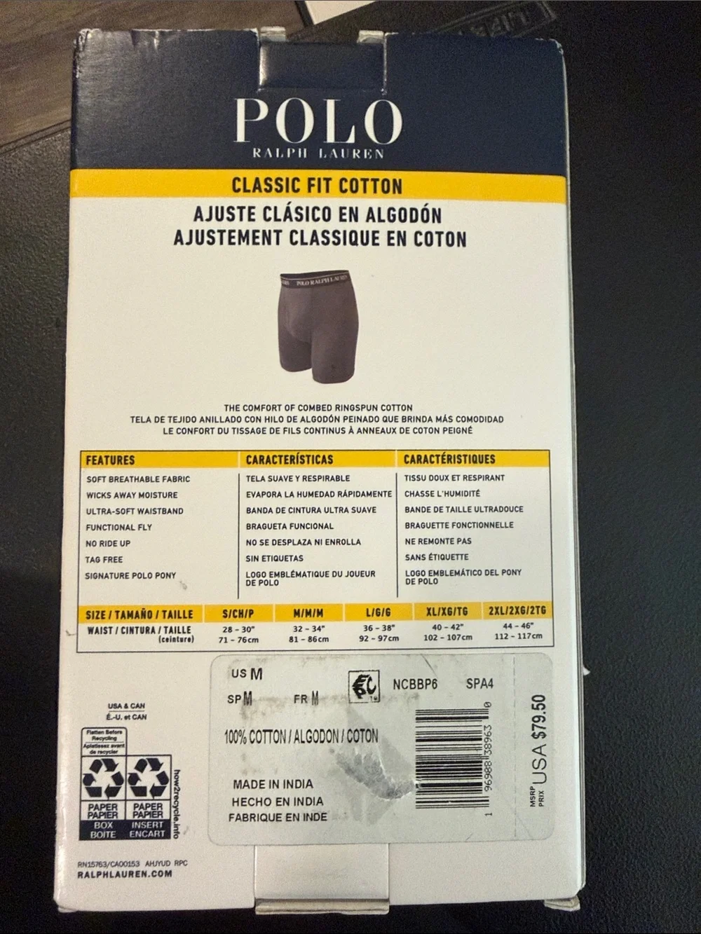Polo Ralph Lauren Men's 5+1 Free Bonus Classic Fit Cotton Boxer Briefs
